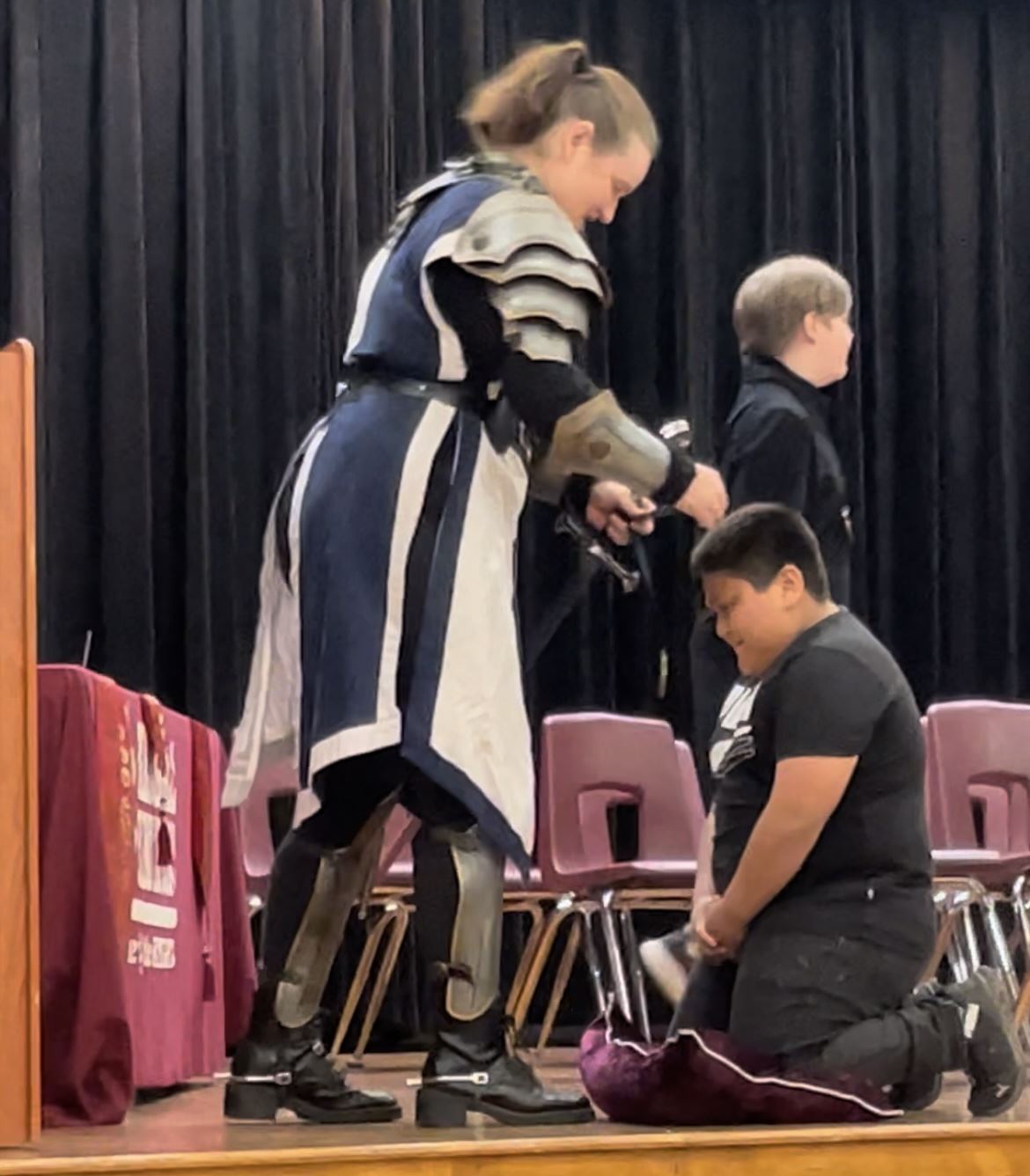  Student being knighted